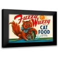 thumbnail image 1 of Retrolabel 14x11 Black Modern Framed Museum Art Print Titled - Fuzzy Wuzzy Brand Cat Food, 1 of 5