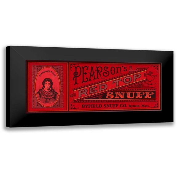Retrolabel 14x8 Black Modern Framed Museum Art Print Titled - Pearsons Red Top Snuff