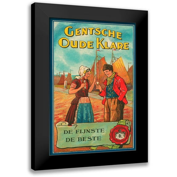 Retrolabel 17x24 Black Modern Framed Museum Art Print Titled - Gentsche Oude Klare