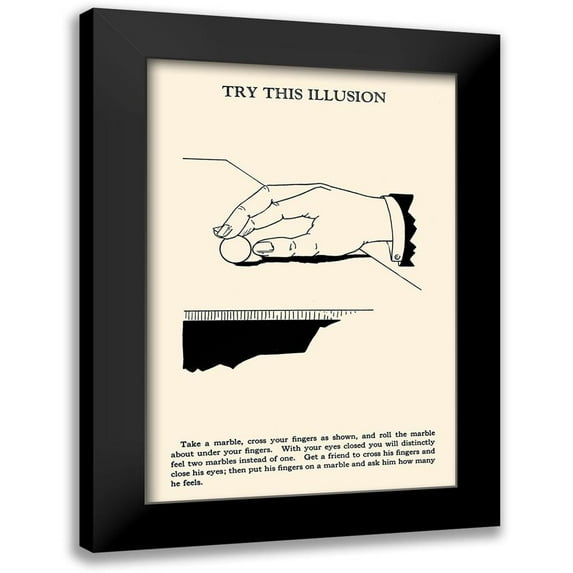 Retromagic 13x18 Black Modern Framed Museum Art Print Titled - Try This Illusion