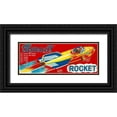 thumbnail image 1 of Retrorocket 14x8 Black Ornate Wood Framed with Double Matting Museum Art Print Titled - Round Rocket, 1 of 4
