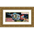 thumbnail image 1 of Retrorocket 14x8 Gold Ornate Wood Framed with Double Matting Museum Art Print Titled - Space Rocket with Revolving Capsule, 1 of 4