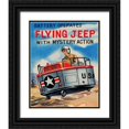 thumbnail image 1 of Retrorocket 15x18 Black Ornate Wood Framed with Double Matting Museum Art Print Titled - Battery Operated Flying Jeep with Mystery Action, 1 of 4