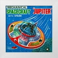 thumbnail image 1 of Retrorocket 26x26 White Modern Wood Framed Museum Art Print Titled - Mechanical Spacecraft Jupiter, 1 of 4