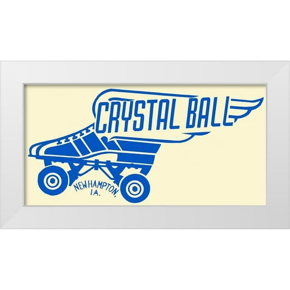 Retrorollers 18x11 White Modern Wood Framed Museum Art Print Titled - Crystal Ball