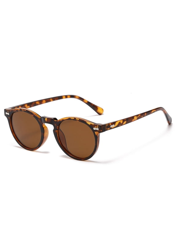 Retros Round Polarized Sunglasses For Men Sun Protecting Light weight Acetate Frame Driving Fishing Outdoor