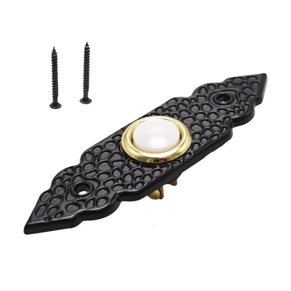 Retros Style Glowing Doorbells Button with Universal Wiring Antique Weatherproof Zincs Alloys for Home Office