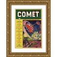 thumbnail image 1 of Retrosci-fi 11x14 Gold Ornate Wood Framed with Double Matting Museum Art Print Titled - Comet: UFO Dogfight, 1 of 4