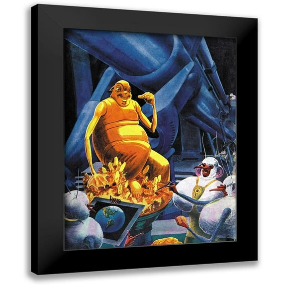 Retrosci-fi 12x14 Black Modern Framed Museum Art Print Titled - As Mars Sees Us