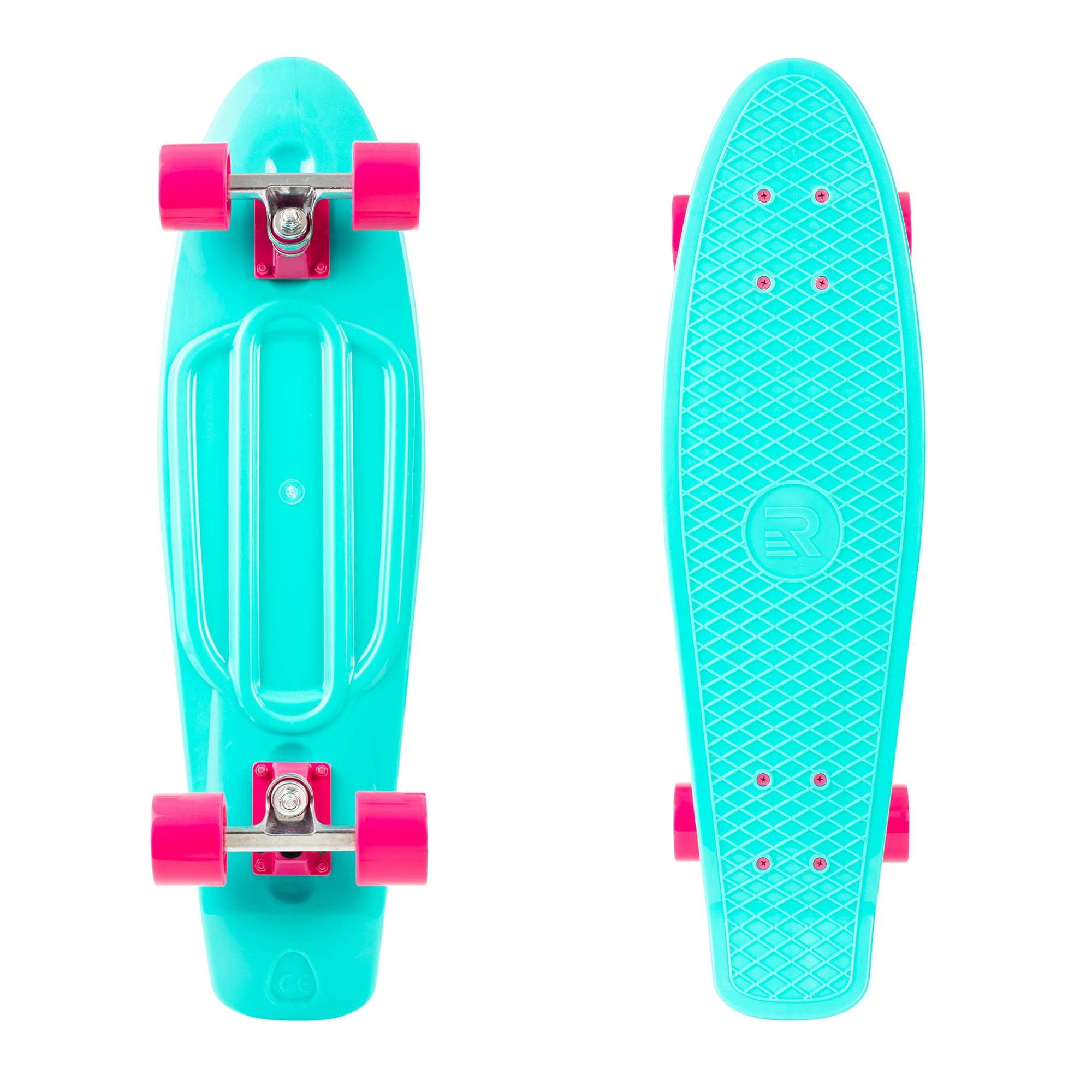 Retrospec Quip Skateboard 27" Classic Plastic Cruiser Complete Skateboard w/ Abec 7 bearings