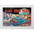 thumbnail image 1 of Retrotrans 32x23 White Modern Wood Framed Museum Art Print Titled - Flash Space Patrol, 1 of 4