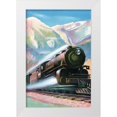 thumbnail image 1 of Retrotravel 11x14 White Modern Wood Framed Museum Art Print Titled - Steaming Full Speed Ahead, 1 of 4