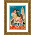 thumbnail image 1 of Retrotravel 17x24 Gold Ornate Wood Framed with Double Matting Museum Art Print Titled - Hotel Madrid, 1 of 4