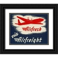 thumbnail image 1 of Retrotravel 32x26 Black Ornate Wood Framed with Double Matting Museum Art Print Titled - Airfresh via Airfreight, 1 of 4