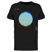 Retrowave Glitch Circle T-Shirt Men -Image by Shutterstock, Male Large