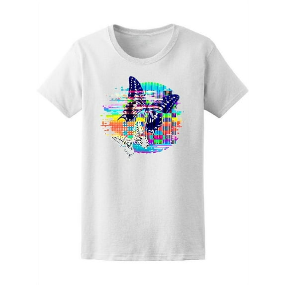 Retrowave Style Butterflies Tee Women's -Image by Shutterstock