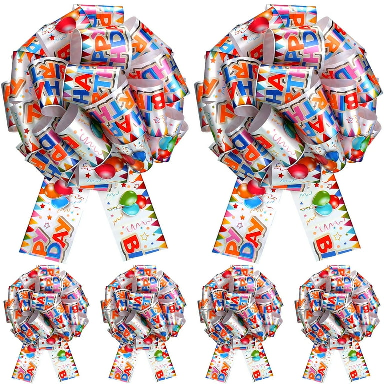 Retrowavy 16 Inch Large Birthday Pull Bow for Present Gift