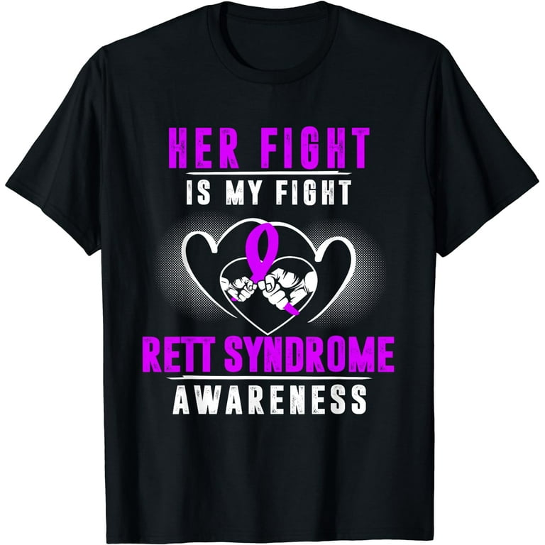 Rett Syndrome Awareness Month RTS Purple Ribbon Girl Mom Dad T