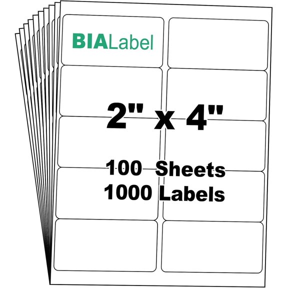 Return Address Label Stickers - 2" x 4" Mailing Labels, 1000 Sticker Labels for Laser/Inkjet Printers(100 Sheets)