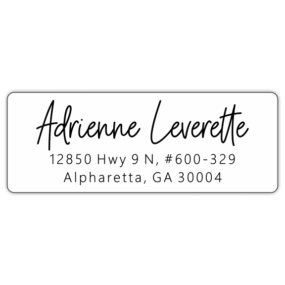 Return Address Labels - Custom Printed Personalized Stickers, 250 Adhesive Peel and Stick Labels, White - For Wedding Invitations, Holiday Greeting Cards, Business Mailing
