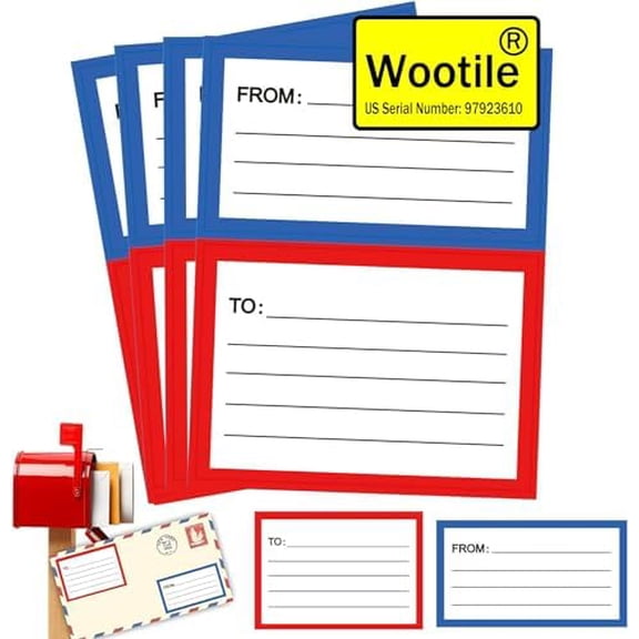 to from Return Address Mailing Labels Pcs Blank Mail Shipping Label Postage Guaranteed Stickers 3.5 x 4.5 Inch Self Adhesive Handwriting to/from Address Tags Sticker for Package School,Home,Office