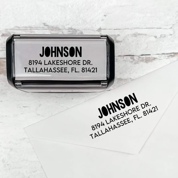 Return Address Stamp, Custom SelfInking Rubber Stamp for Letters, Mail, Envelopes, Personalized Office & Home, Refillable Address Stamp Medium