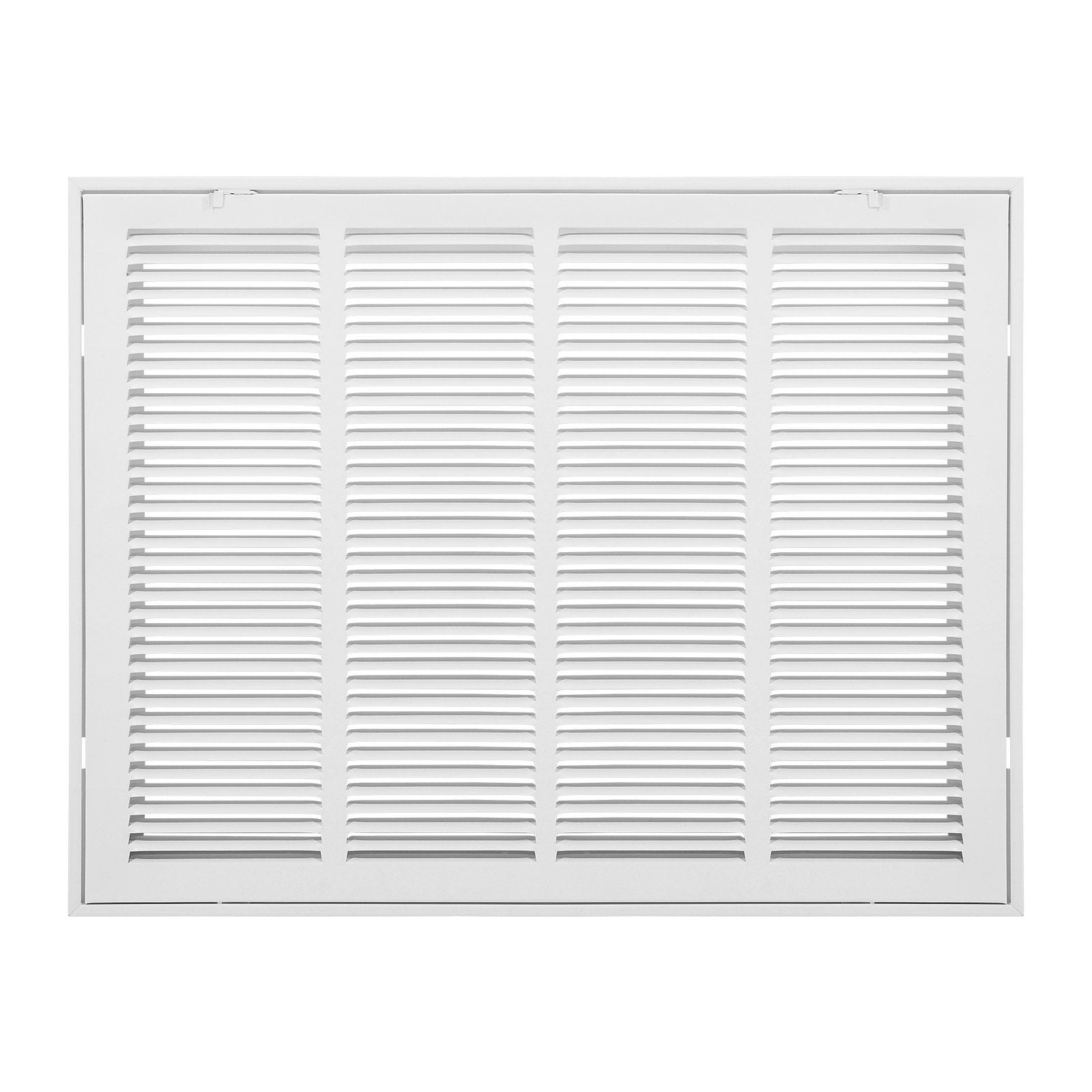 Return Air Filter Grille Fits W24 x H18 in Duct Opening, Steel Vent Cover with Flip-Open Design, Rust-Resistant Powder Coating, Angled Blades for Quiet Airflow, Easy Installation for Ceiling or Wall