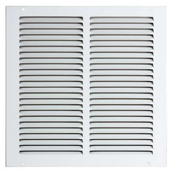 1 PK ZoroSelect Return Air Grille, 11.75 X 11.75, White, Steel