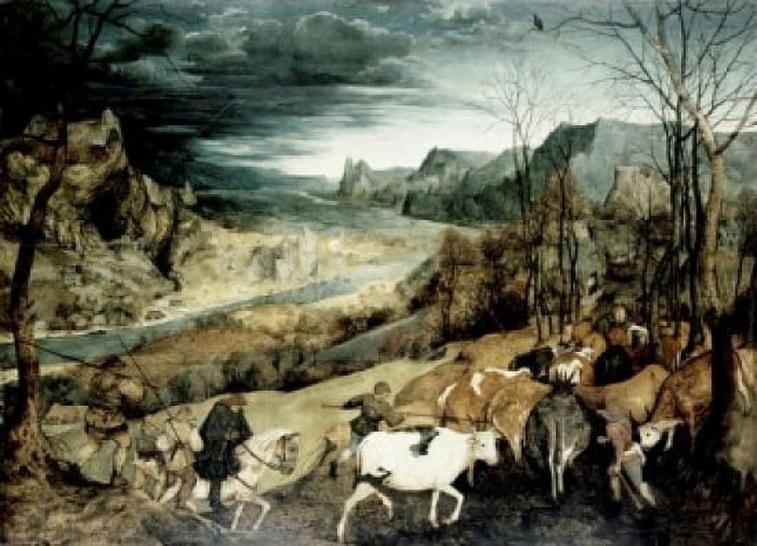 Return of the Herd 1565 Pieter Bruegel the Elder (ca1525-1569Flemish) Oil on Wood Panel Kunsthistorisches Museum Vienna Austria Canvas Art - Pieter Bruegel (24 x 36)