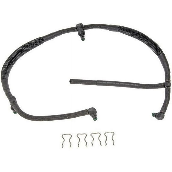 Return Left Fuel Injector Line - Compatible with 2004 - 2010 Chevy Silverado 2500 HD 2005 2006 2007 2008 2009