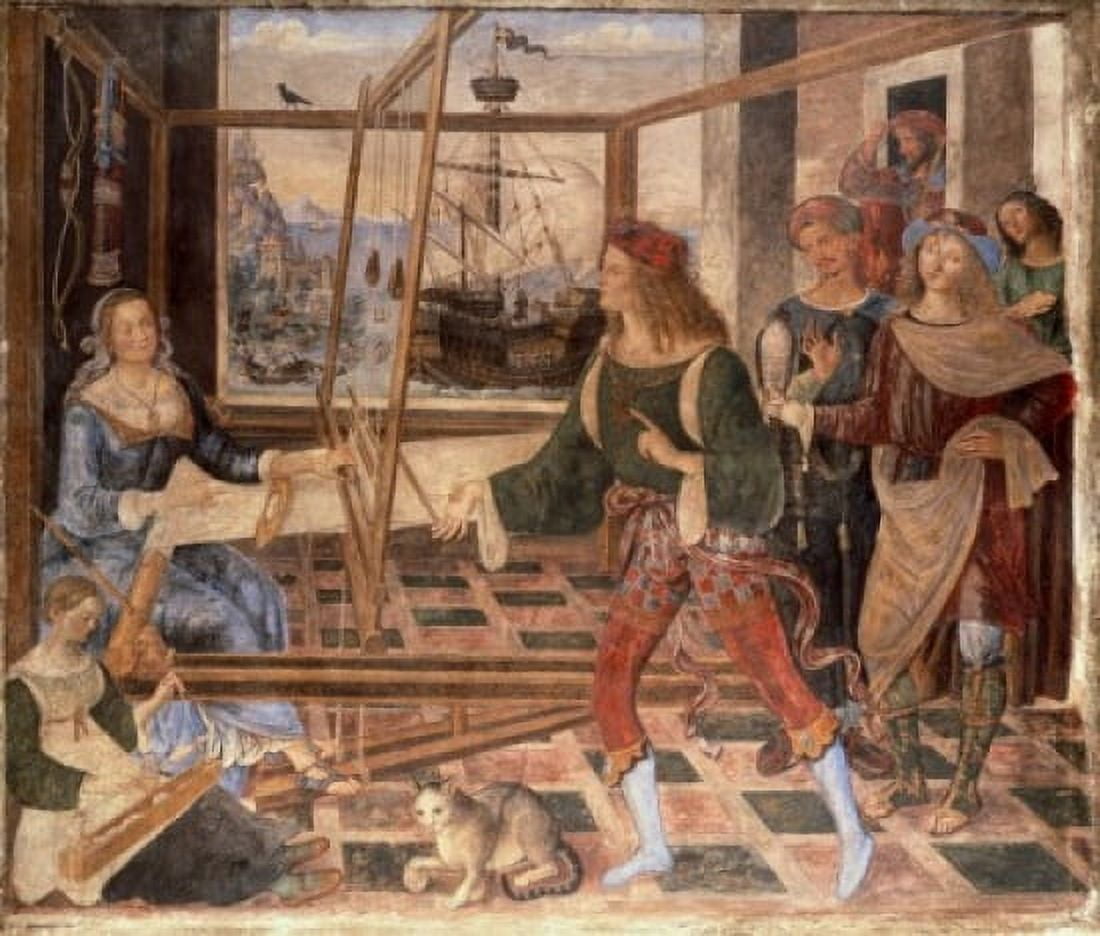 Return of Ulysses to Penelope From The Odyssey C1509 Pintoricchio (c1454-1513 Italian) Fresco National Gallery London England Canvas Art - Pintoricchio (18 x 24)