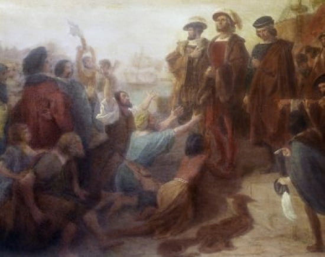 Return of Columbus In Chains To Cadiz Emanuel Gottlieb Leutze (1816-1868 German) Canvas Art - Emanuel Gottlieb Leutze (18 x 24)