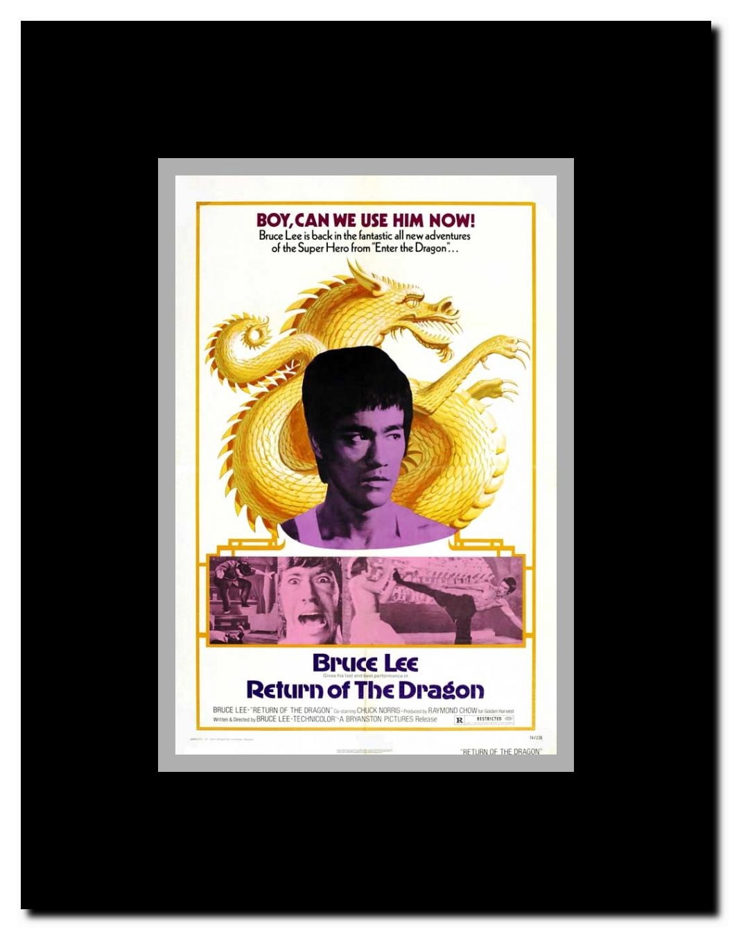 Return of the Dragon Framed Movie Poster