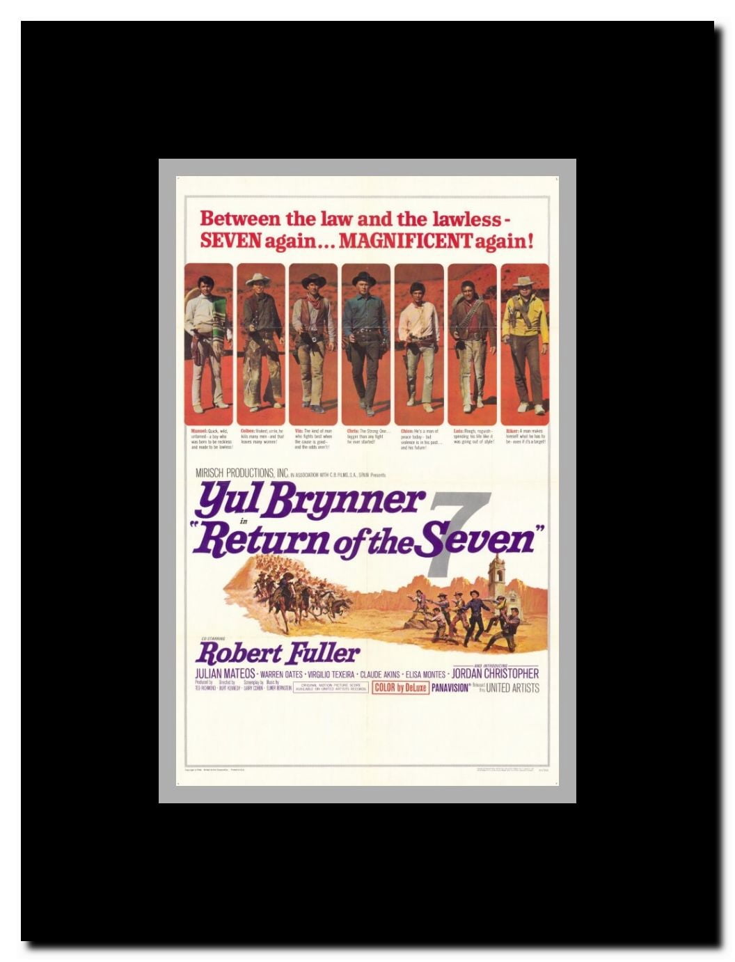 Return of the Magnificent Seven Framed Movie Poster