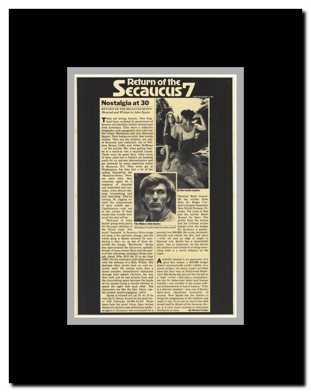 Return of the Secaucus 7 Framed Movie Poster