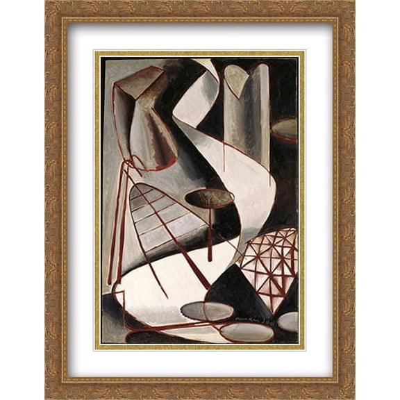 Return to Reason 2x Matted 28x36 Large Gold Ornate Framed Art Print by Ray, Man