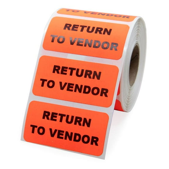 Return to Vendor Inventory Labels 2" x 1"