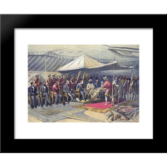 Return visit of the Viceroy to the Maharaja of Cashmere 20x24 Framed Art Print by William Simpson