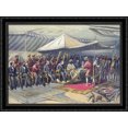 thumbnail image 1 of Return visit of the Viceroy to the Maharaja of Cashmere 38x28 Large Black Ornate Wood Framed Canvas Art by William Simpson, 1 of 2