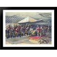 thumbnail image 1 of Return visit of the Viceroy to the Maharaja of Cashmere 38x28 Large Black Wood Framed Print Art by William Simpson, 1 of 2