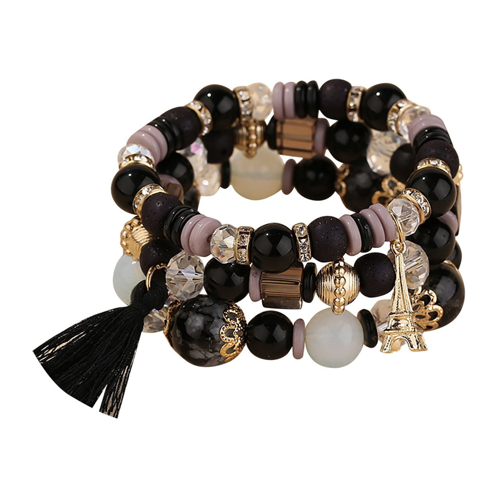 Returned Items for Sale, Stackable Bead Bracelets Ladies Mens Stretch