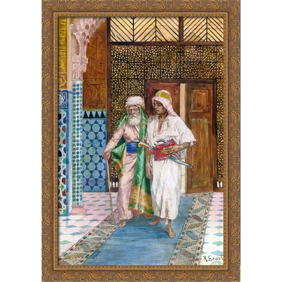 Returning Home 28x40 Large Gold Ornate Wood Framed Canvas Art by Rudolf Ernst