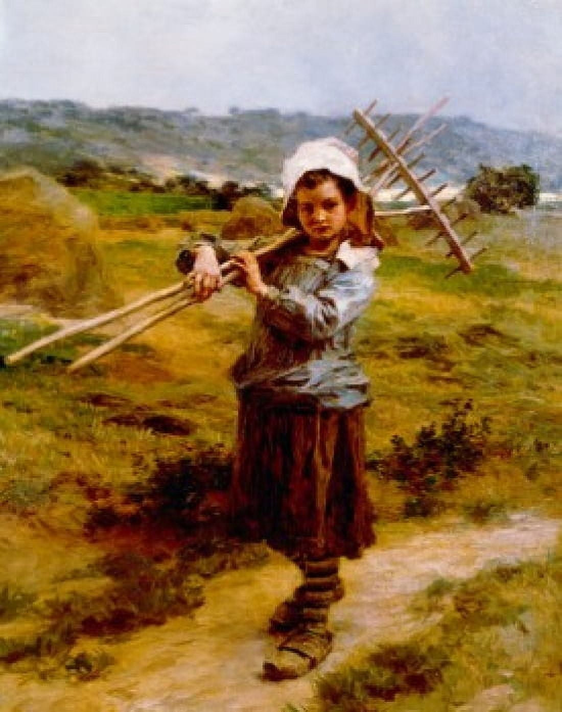 Returning from the Fields by Leon Augustin Lhermitte (1844-1925) Canvas Art - Leon Augustin Lhermitte (18 x 24)