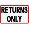 thumbnail image 1 of Returns Only Sign, 1 of 1