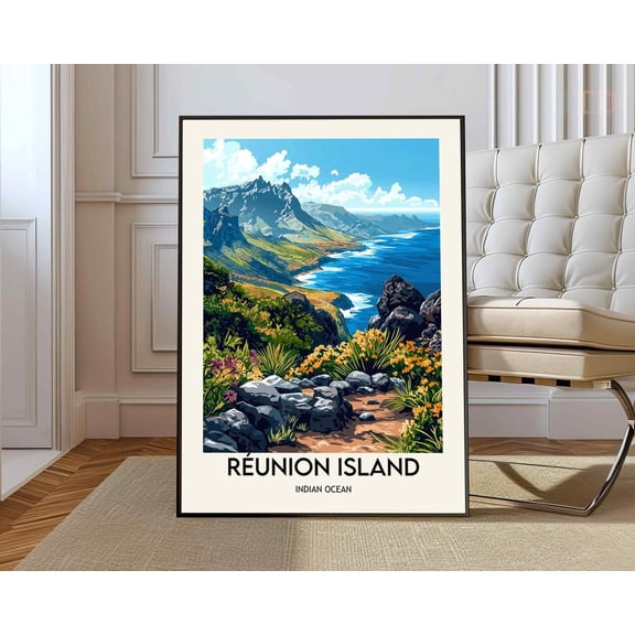 Reunion Island Volcano Poster Unframed Paper Print