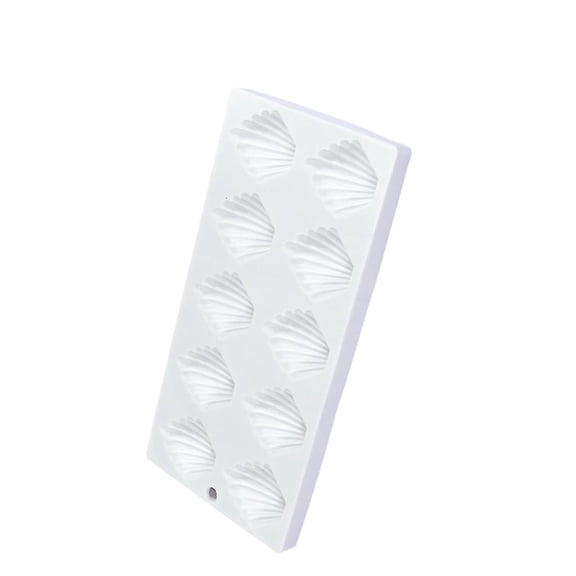 Reusable 10 Cavity Silicones Shell Shape Baking Molds For Homemade Madeleines And Mousse Dessert Pan Dishwasher Safe