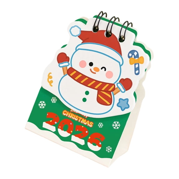 Reusable 2026 Christmas Desk Monthly Calendar Recycled Paper Light Weight Design For Home and Office And Family Sharing