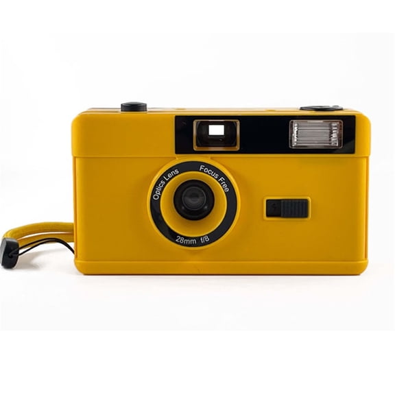 Reusable 35mm Film Camera With Built-In Flash, Focus-Free Point & Shoot, Manual Wind/Reload, ABS Retro Body – Uses Standard 135 Film Rolls (Film Not Included)