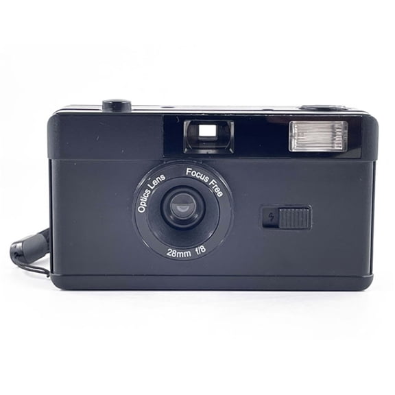 Reusable 35mm Film Camera With Built-In Flash, Focus-Free Point & Shoot, Manual Wind/Reload, ABS Retro Body – Uses Standard 135 Film Rolls (Film Not Included)