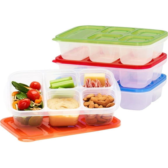 Reusable 5-Compartment Food Containers
